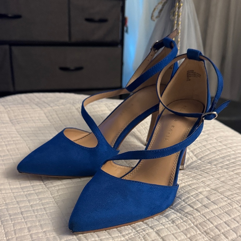 Kelly & Katie Strappy Blue Heels